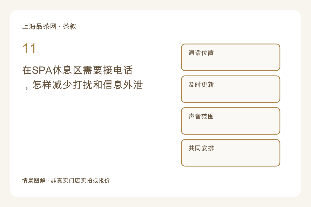 在SPA休息区需要接电话,怎样减少打扰和信息外泄主题图解
