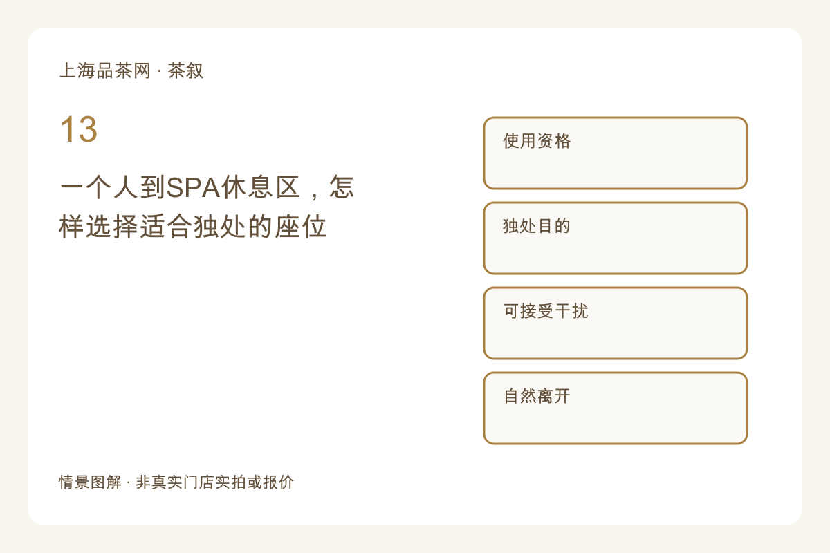 一个人到SPA休息区,怎样选择适合独处的座位主题图解