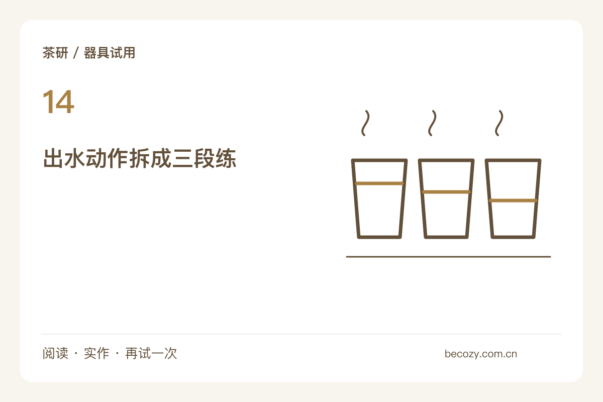 分茶器的出水线，先用清水练习再泡茶主题图解