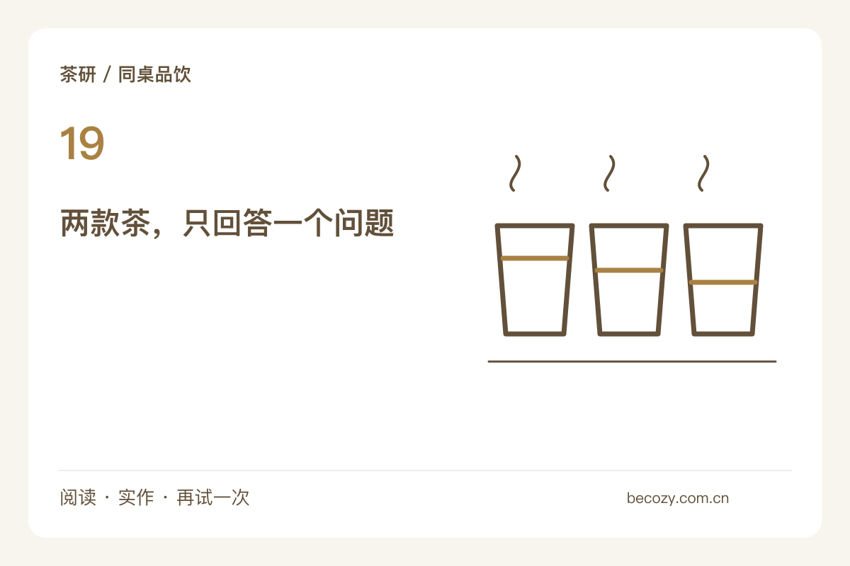 两款茶只比较一件事，让第一次品饮交流更具体主题图解